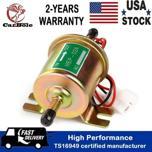 4-7 PSI 12V Universal Electric Gas Diesel Fuel Pump Low Pressure Inline HEP-02A - Picture 1 of 15