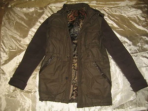 giaccone coat c/cappuccio hood CLASS CAVALLI tg.48 inserti pelle leather inserts - Foto 1 di 10