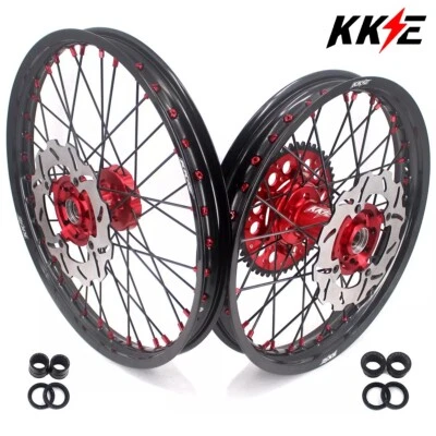 Llantas KKE 21/19"" para Suzuki RMZ450 2005-2017 RMZ250 2007-2018 CNC buje rojo Foto 1 de 4