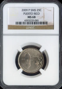 2009-P Puerto Rico Quarter NGC MS68 SMS Quality - Picture 1 of 2