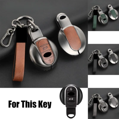 Zinc Alloy Learther Car Key Cover Case For BMW MINI Cooper Clubman R55 F54 F56 Foto 1 de 4