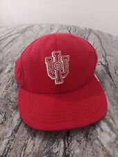 Vintage University Of Indiana Hoosiers Fitted New Era Pro Model Hat Red Casual/L