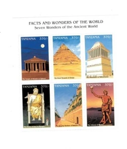 Special lot, numerous Tanzania 1997 - Seven Ancient Wonders - Sheet of 6 - MNH - Picture 1 of 1