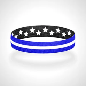 Reversible Thin White Line Bracelet Wristband Support Local EMT/EMS - Picture 1 of 10
