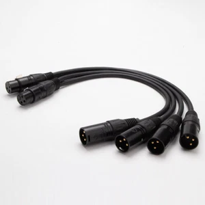 Audio 3-Pin XLR Hembra Jack a Doble 2 Macho Enchufe Y Divisor Micrófono DJ Cable Adaptador - Imagen 1 de 8