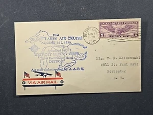 1930 1st Great Lakes Air Show - Detroit Michigan airmail cover stk#809 - Picture 1 of 4