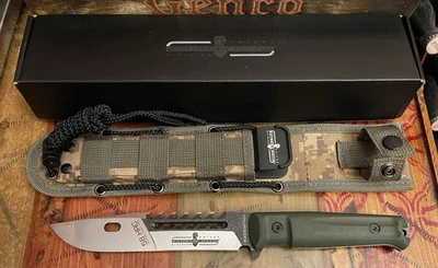 Cuchillo de supervivencia Extrema Ratio Cobalto Steel 58 HRC hoja fija con funda de camuflaje Foto 1 de 4
