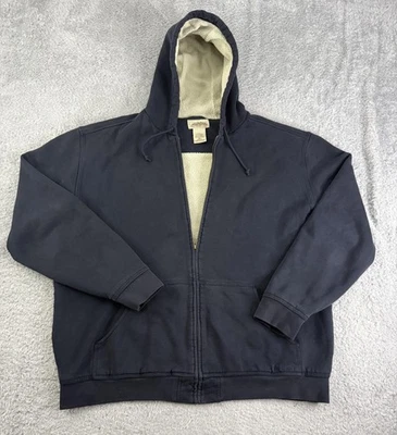 LL Bean Sudadera con Capucha Para Hombres XL Alta Azul Katahdin Iron Works Sherpa Forrada Cremallera Chaqueta Foto 1 de 4
