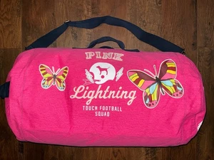 Borsone Victoria's Secret rosa retrò logo farfalla 23" x 13" XL rosa gossip - Foto 1 di 24