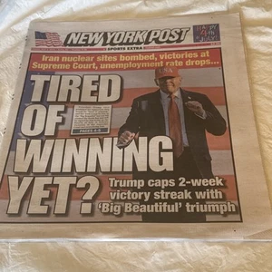NEW YORK POST, 7.4.25 "NOCH NICHT ZU GEWINNEN?" Donald Trump. MAGA. 🇺🇸 - Bild 1 von 8