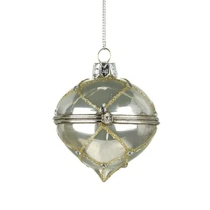 *Heaven Sends Christmas Glass Opening Bauble Gold Decorative Ornament - Picture 1 of 13