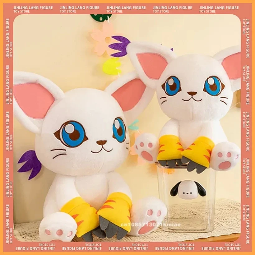 Digimon Tailmon Pluesch Spielzeug Anime Figur Gefuelltes Stofftier Cartoon Deko