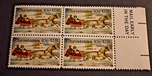 1974 US Scott #1551 - 10 Cent Mail Early Block 4 - Christmas - MNH/OG/VF - Picture 1 of 2