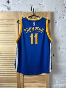 THOMPSON #11 GOLDEN STATE WARRIORS 2016 NBA SHITR BASKETBALL JERSEY YOUNG sz L - Picture 1 of 13