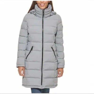 NEW Andrew Marc Ladies Sorona Aura Parka Gray Size Small - Imagem 1 de 4