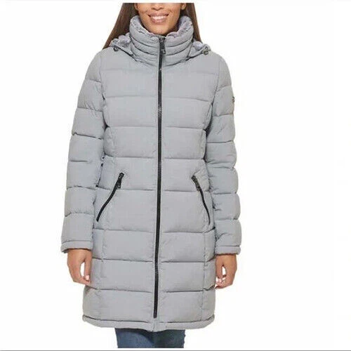 NEW Andrew Marc Ladies Sorona Aura Parka Gray Size Small - Image 1 of 4