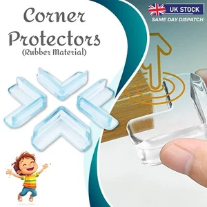 Protector de cojín de mesa de borde de esquina de muebles de goma transparente para seguridad para bebés - Imagen 1 de 15