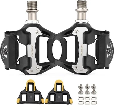 KOOTU For SHIMANO SPD SL Road Bike Pedals Clipless Lock Pedals with cleats