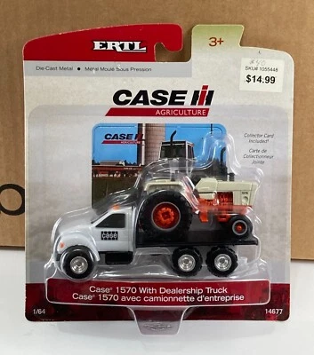 ERTL Case IH 1570 Tractor & DEALERSHIP TRUCK (2010) #14677 Diecast FARM TOY - Image 1 of 4