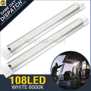 2x led lights campervan caravan ceiling 12V interior strip bar van boat lighting - Picture 1 of 9