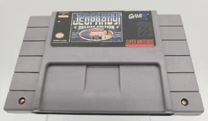 TESTED - Super Nintendo SNES Jeopardy Deluxe Edition Game - AUTHENTIC Cart Only - Picture 1 of 7