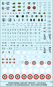 TAURO MODEL TM72/572 F-104 A.M.I. INSIGNE E NUMERI SCALA 1:72 - Foto 1 di 5