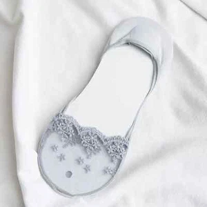 4 Pairs Lace Invisible Socks, Ultra-thin & Breathable Women's Stockings & Hosier - Picture 1 of 4