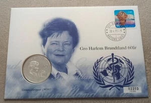 ZAMBIA 2500 Kwacha 1998 prueba de plata FDC ON WHO 50 aniversario Gro Harlem Brundtland - Imagen 1 de 4