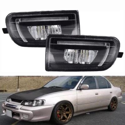 Par de luces antiniebla LED conjunto negro para Toyota Corolla AE100 AE101 1993-1997 Foto 1 de 4