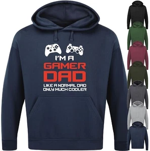 I'M A GAMER DAD HOODIE Geeky Funny Gift Men's Top XBOX PlayStation Gaming PC Top - Picture 1 of 17