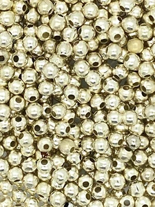 100g (approx 1000) Silver Plated Spacer Beads - 4mm - Jewellery Making Findings - Picture 1 of 2