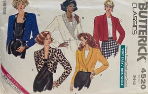 Vintage Sewing Pattern Butterick 4520 Womens Size 6-8-10 Jacket - Picture 1 of 2