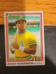 1981 Donruss Baseball #119 Rickey Henderson Oakland Athletics 