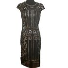 Vision For Innovation Black Gatsby Tassel Dress Silver Sequin  Nwt Size Small