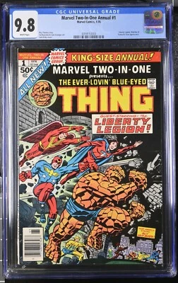 Marvel Two-In-One Annual #1 CGC 9.8 (Marvel 1976) The Thing and Liberty Legion - Image 1 of 4