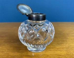 Vintage Cut Glass Crystal Ink Well - Picture 1 of 10