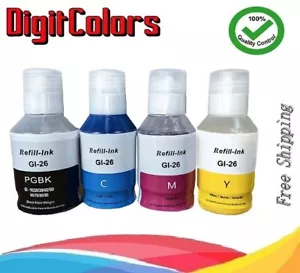 4 PACK GI-26 Pigment Ink Bottle Set for Canon Pixma MAXIFY GX6020 GX7020 Printer - Picture 1 of 5