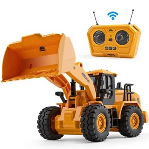 7 Channel RC Bulldozer Toys for Kids, Remote Control Construction Vehicle for Bo - Picture 1 of 7
