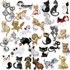 Charm Women Animals Crystal Puppy Dog Cat Brooch Pin Cute Party Jewelry Hot Gift