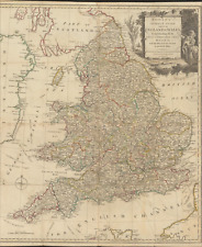 England & Wales 1780s antique map by Carington Bowles - Correct Guide
