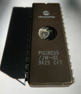 Microchip PIC 16C57 /JW UV 28 Pin DIP Löschbarer Mikrocontroller Chip getestet. - Bild 1 von 1