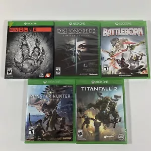NEW 5 Xbox One Games Lot: Evolve, Dishonored, Battleborn, Monster Hunter, Titan - Picture 1 of 11