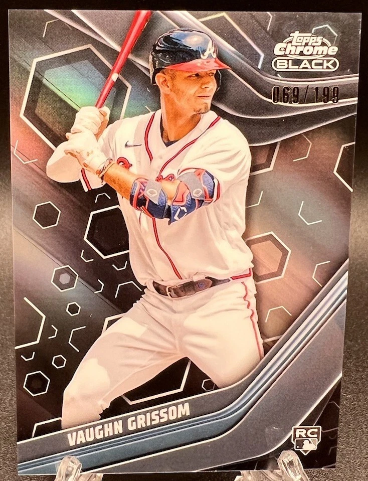 2023 Topps Chrome Black Vaughn Grissom Rookie Card RC #/199 Braves Red Sox - Image 1 of 4
