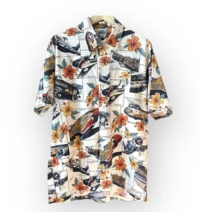 COTTONSEED PRODUCTS WWII BOMBERS NOSE ART DAMEN BUTTON DOWN HEMD, HERREN LARGE! - Bild 1 von 6