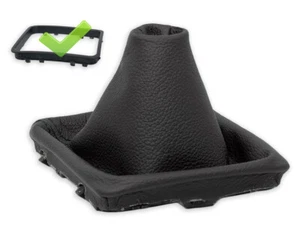 FOR MERCEDES SLK R171 2004-2011 GEAR SHIFT BOOT GAITER LEATHER s.BLACK + FRAME - Foto 1 di 6