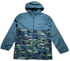 Patagonia Boy’s Medium Light & Variable Hoody Jacker Green Camo - Picture 1 of 7