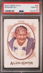 Tarjeta de novato 2017 Topps Allen & Ginter #58 Efren Reyes RC PSA 10 gemas como nueva cabra - Imagen 1 de 4