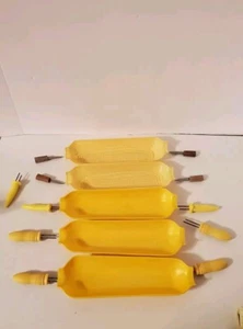 Corn on the Cob Dishes Server Set Of 5 Trays W/11 Variety Skewers - Picture 1 of 4