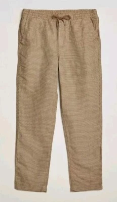 Polo Ralph Lauren Tailored Slim Fit Prepster V2 Linen Dogstooth Pants Brown 2XL - Image 1 of 4