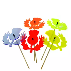 Gartendeko Schottische Distel 5er Set groß Outdoor Solar Deko Pfahl - Bild 1 von 10